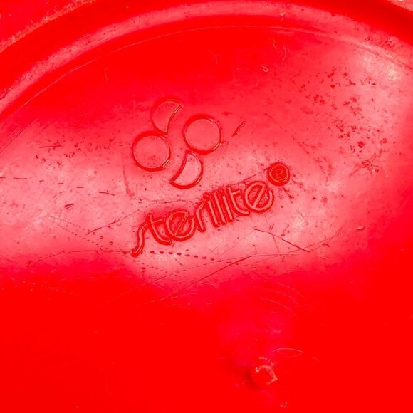 70s Sterilite Red Plastic Juice Pitcher Vintage Cold Beverage Jug Family BBQ - Picture 7 of 11